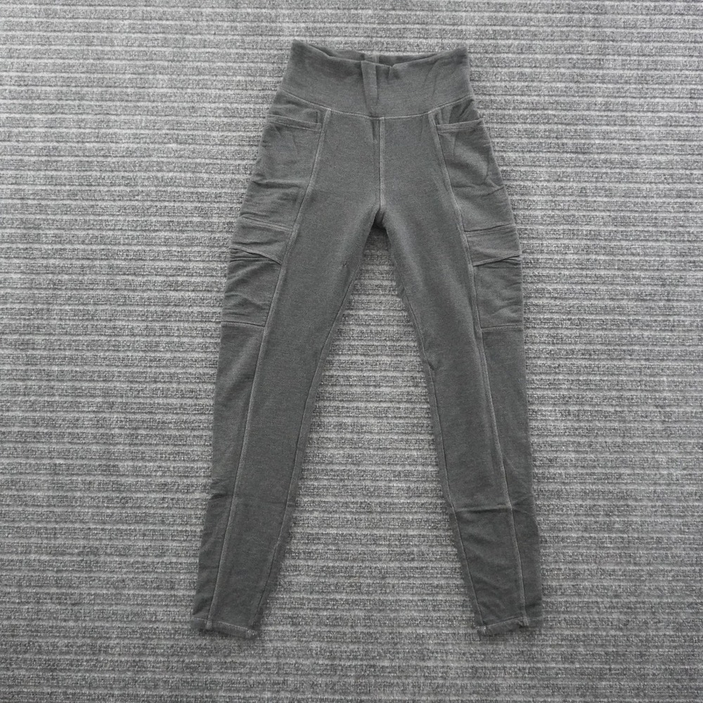 Sundry Cargo Leggings Women Size 2 Gray High Waisted Athleisure Slim Fit